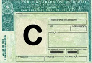 Categoria C de habilitação - CNH