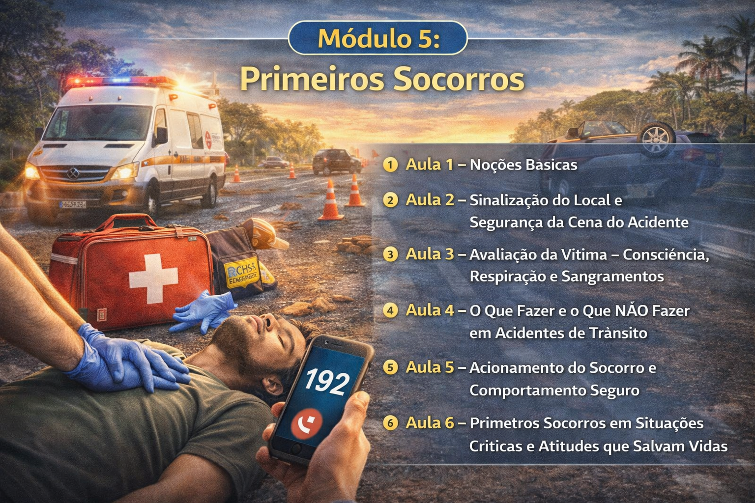 Sinalização do Local e Segurança da Cena do Acidente