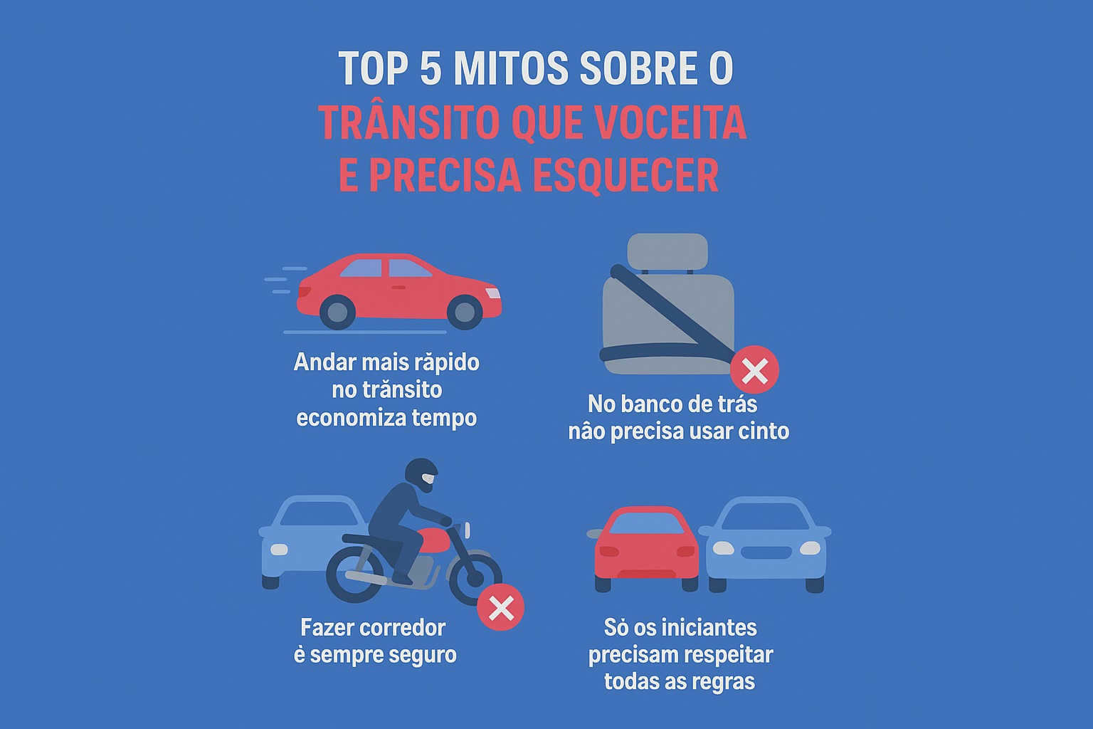 Top 5 Mitos do Trânsito