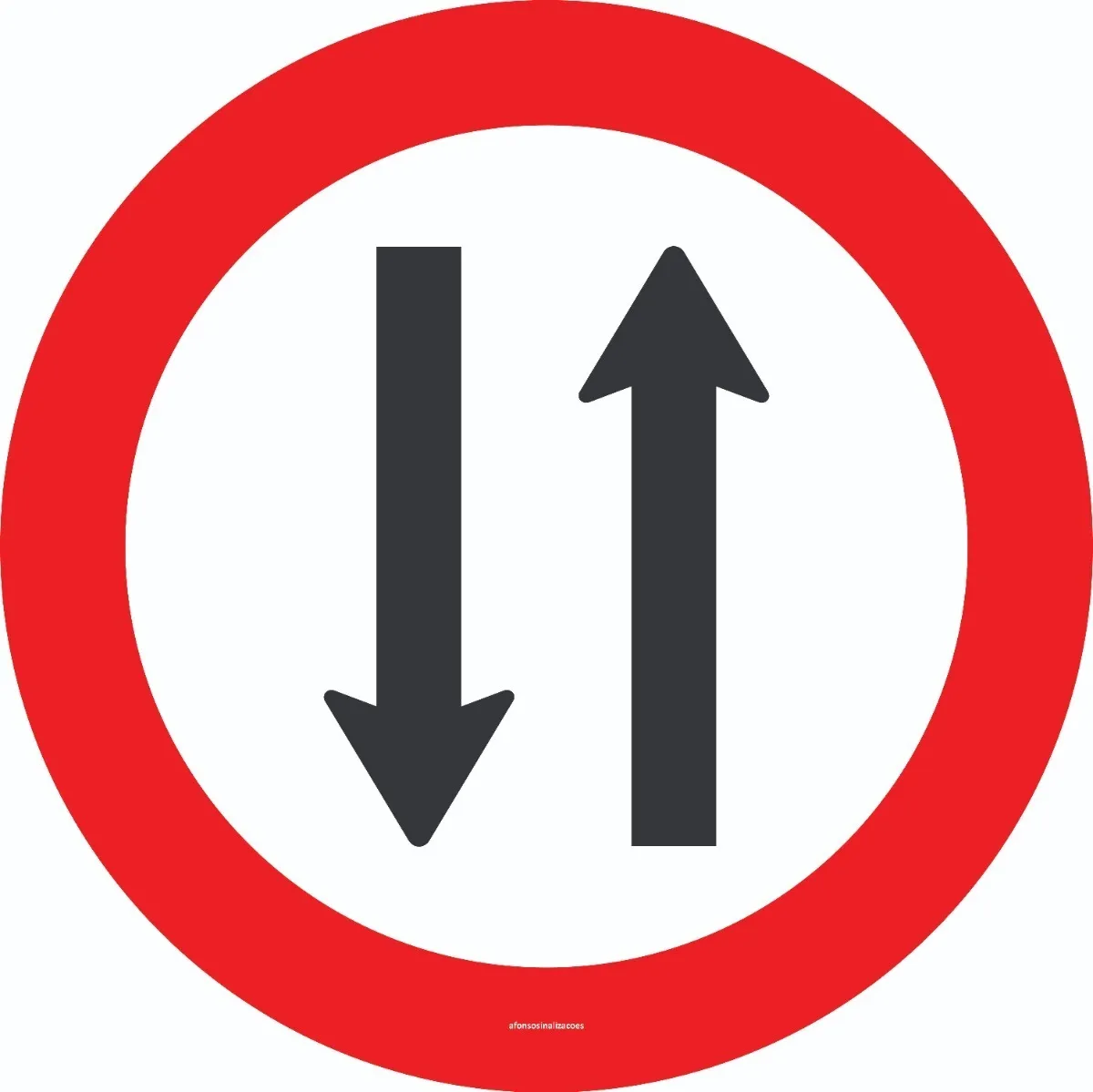 Placa Duplo Sentido De Circulação