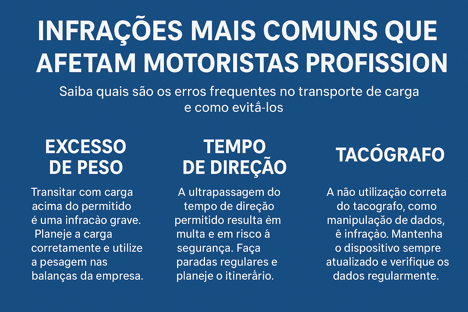 Infrações Mais Comuns que Afetam Motoristas Profissionais e Como Evitá-las