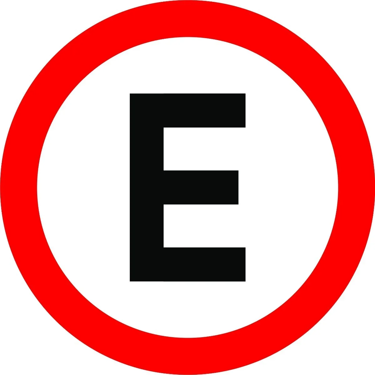 placa de "Estacionamento Regulamentado"