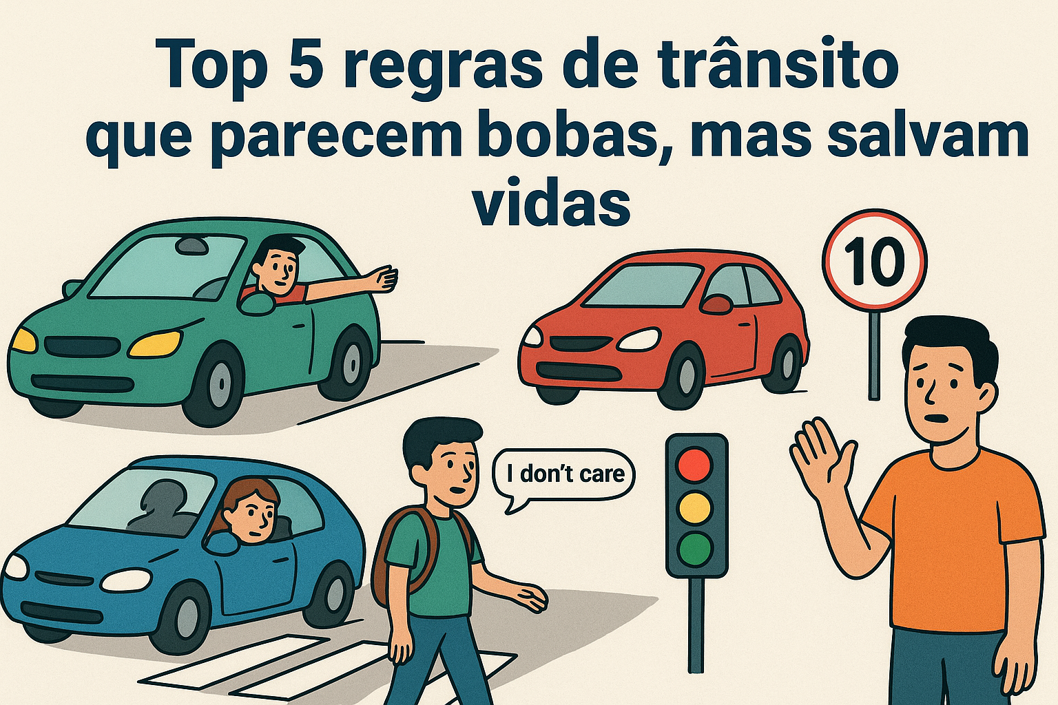 Top 5 regras de trânsito que parecem bobas, mas salvam vidas