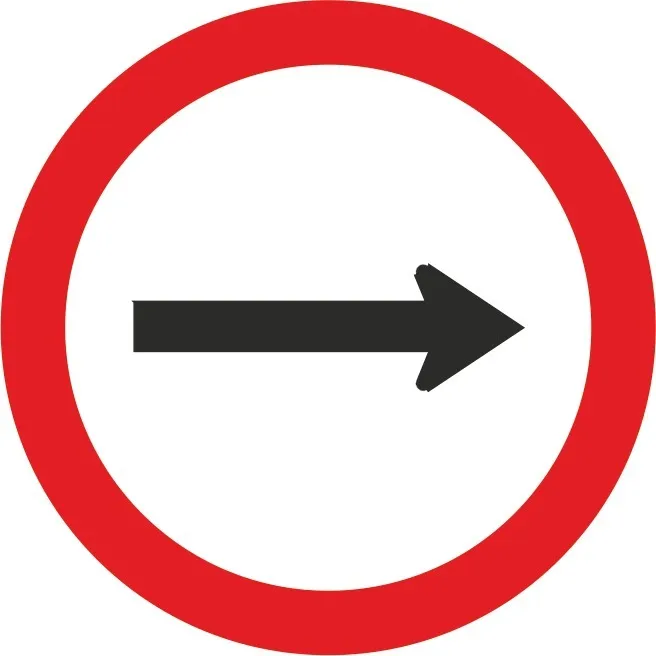 placa Sentido de circulação da via