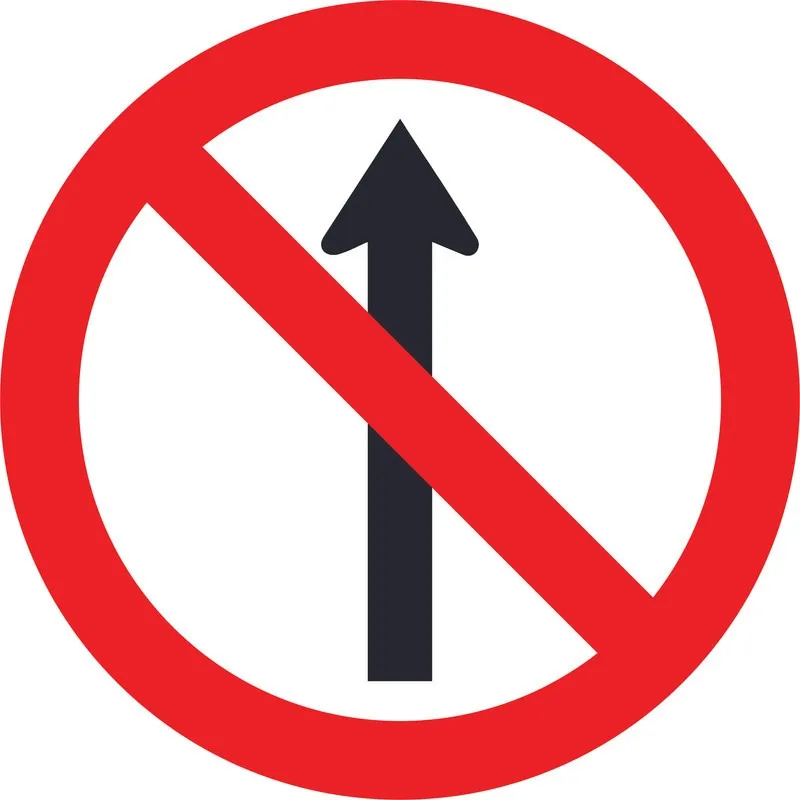 placa de "Sentido Proibido"