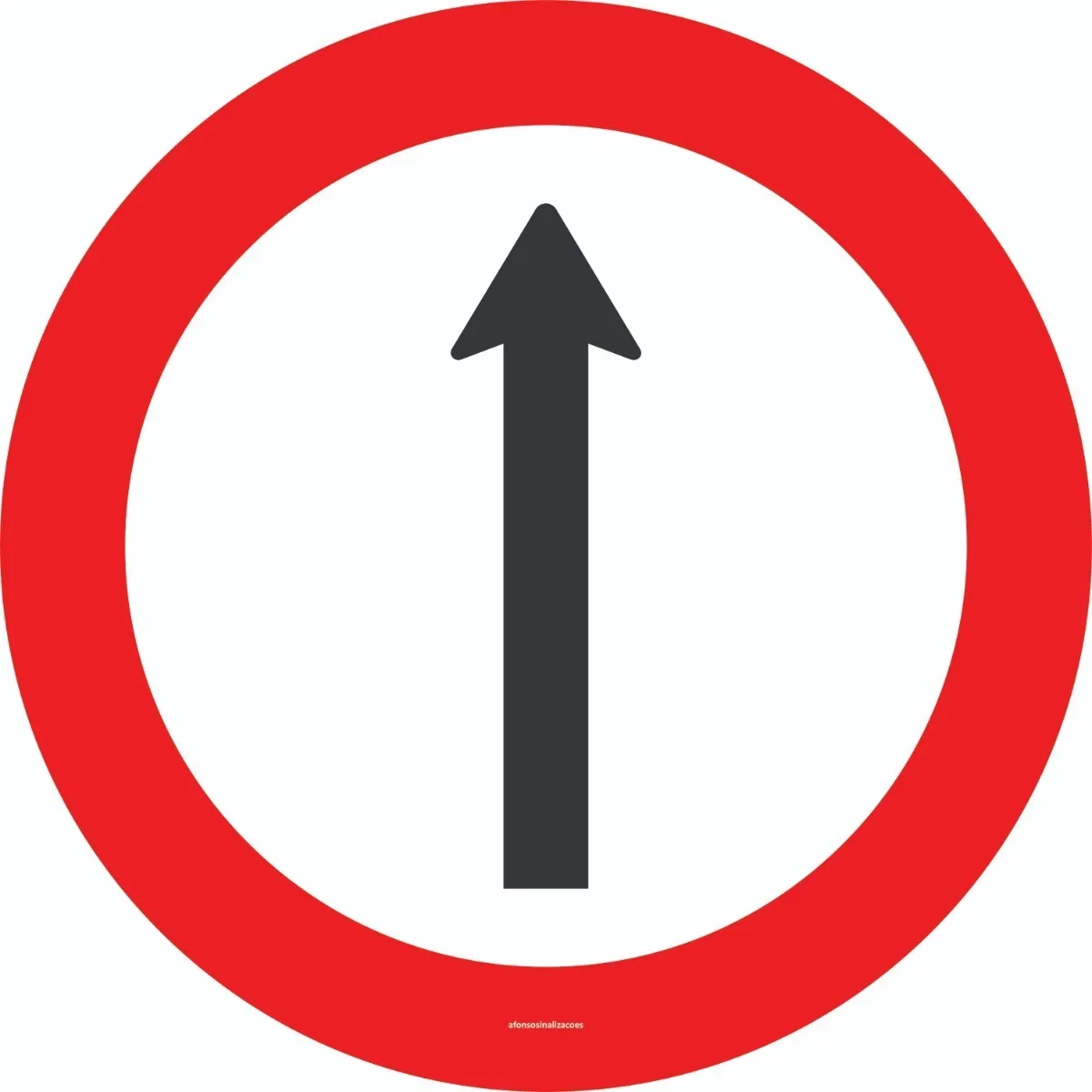 Placa de Trânsito Regulamentação R-26: Siga em Frente