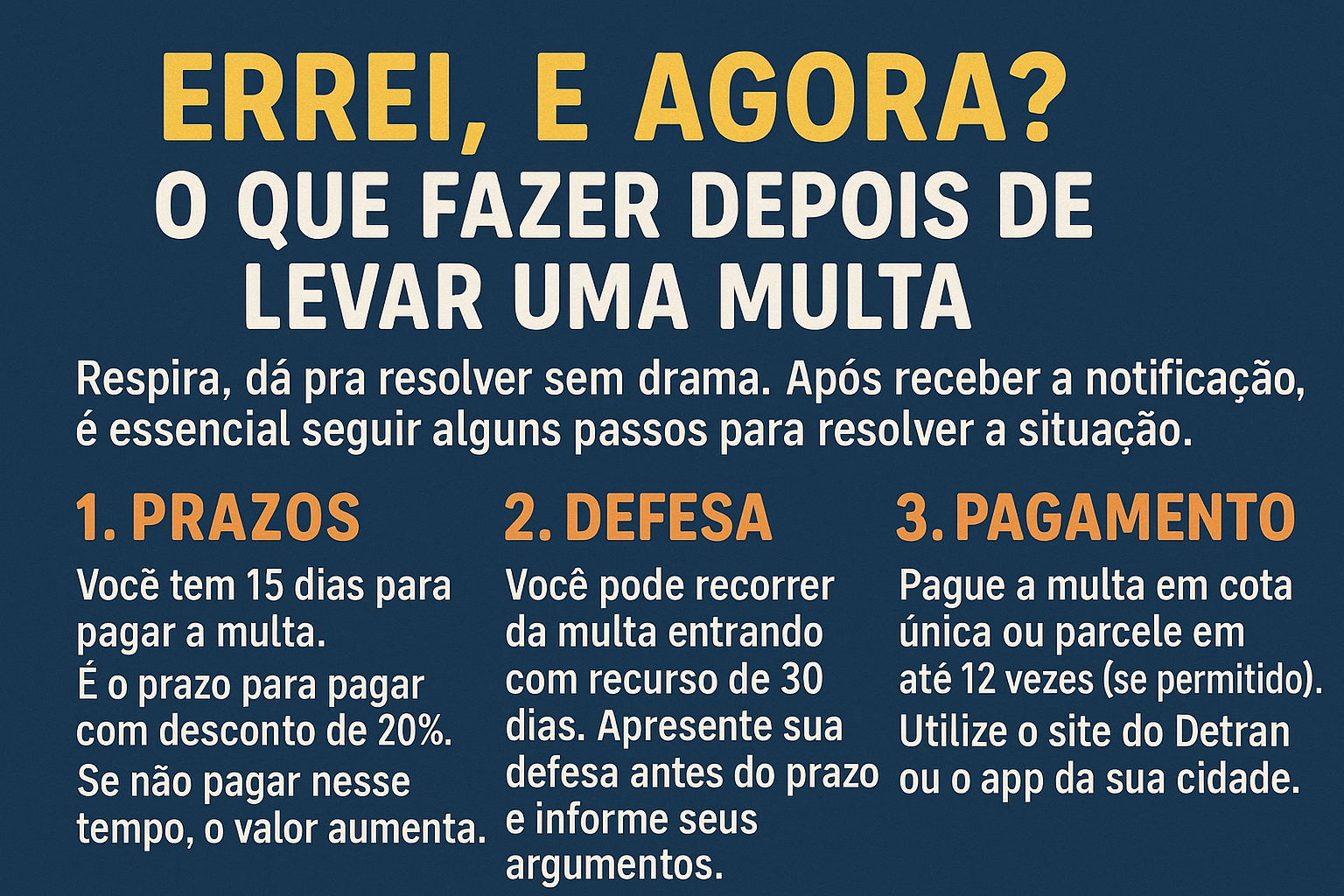 Errei, e Agora? O Que Fazer Depois de Levar uma Multa