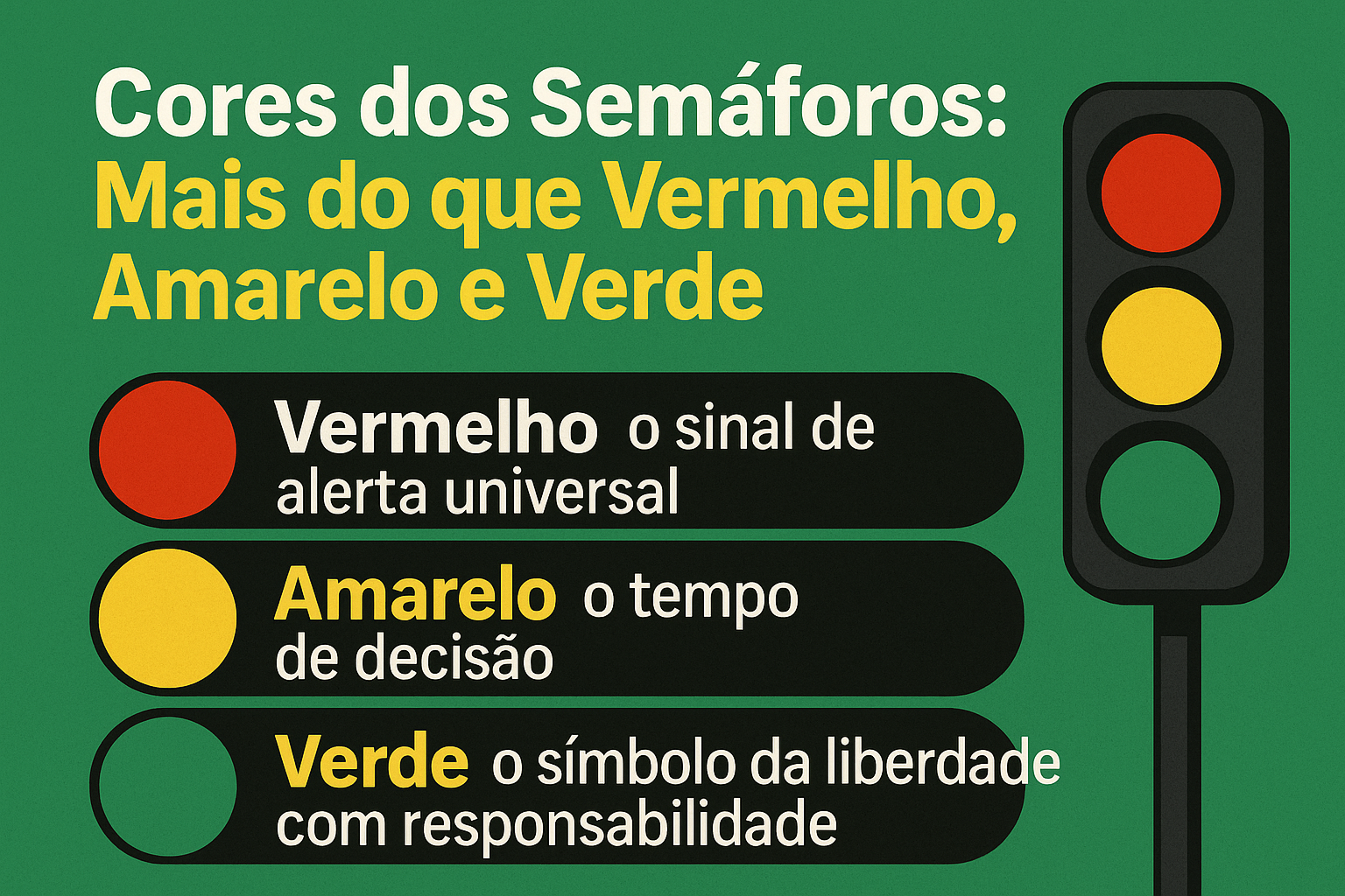 Cores dos Semáforos: Mais do que Vermelho, Amarelo e Verde