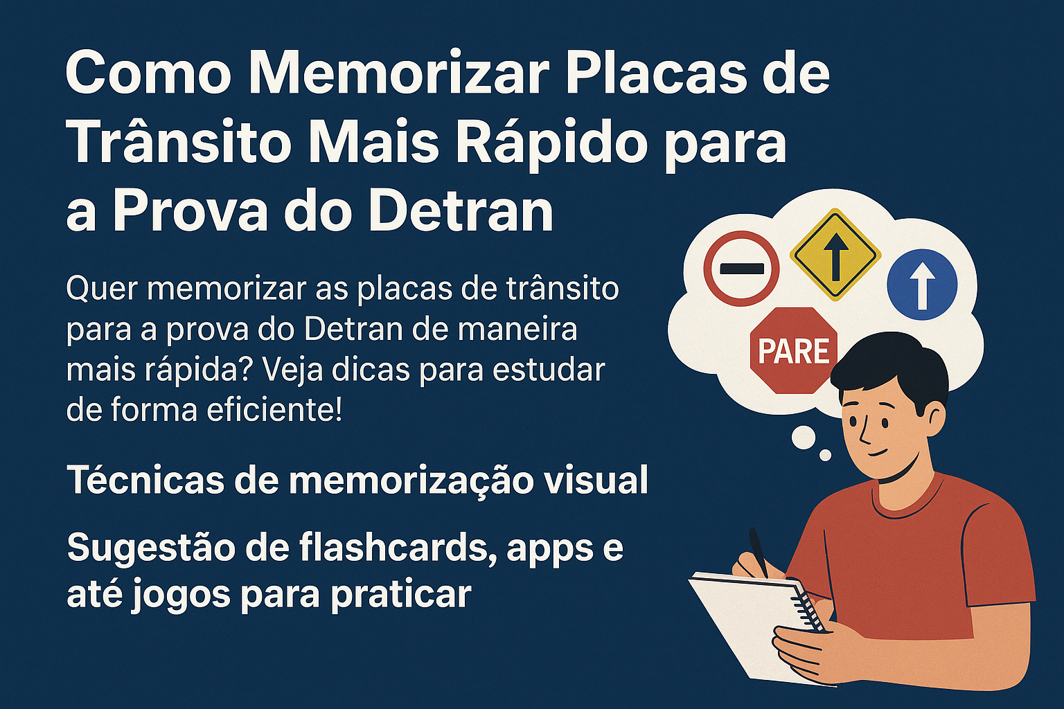 Como Memorizar Placas de Trânsito Mais Rápido para a Prova do Detran
