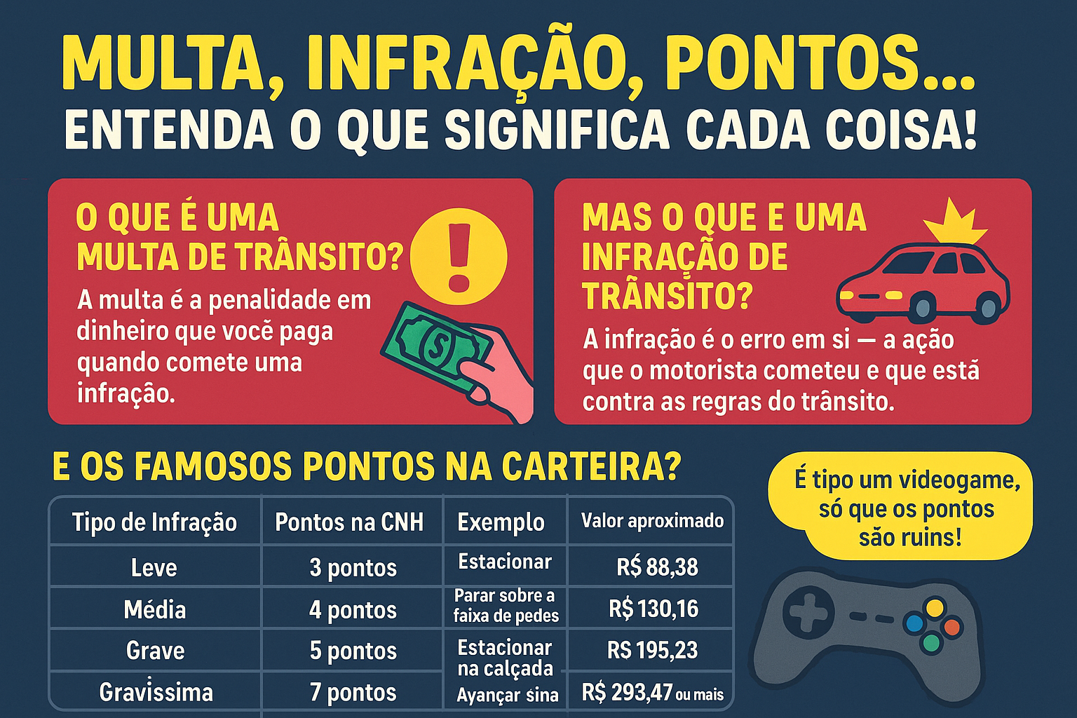 Multa, Infração, Pontos… Entenda o Que Significa Cada Coisa!