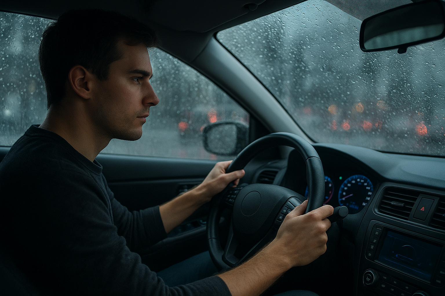 Dirigir na Chuva ou no Trânsito Pesado: Como Não Entrar em Pânico
