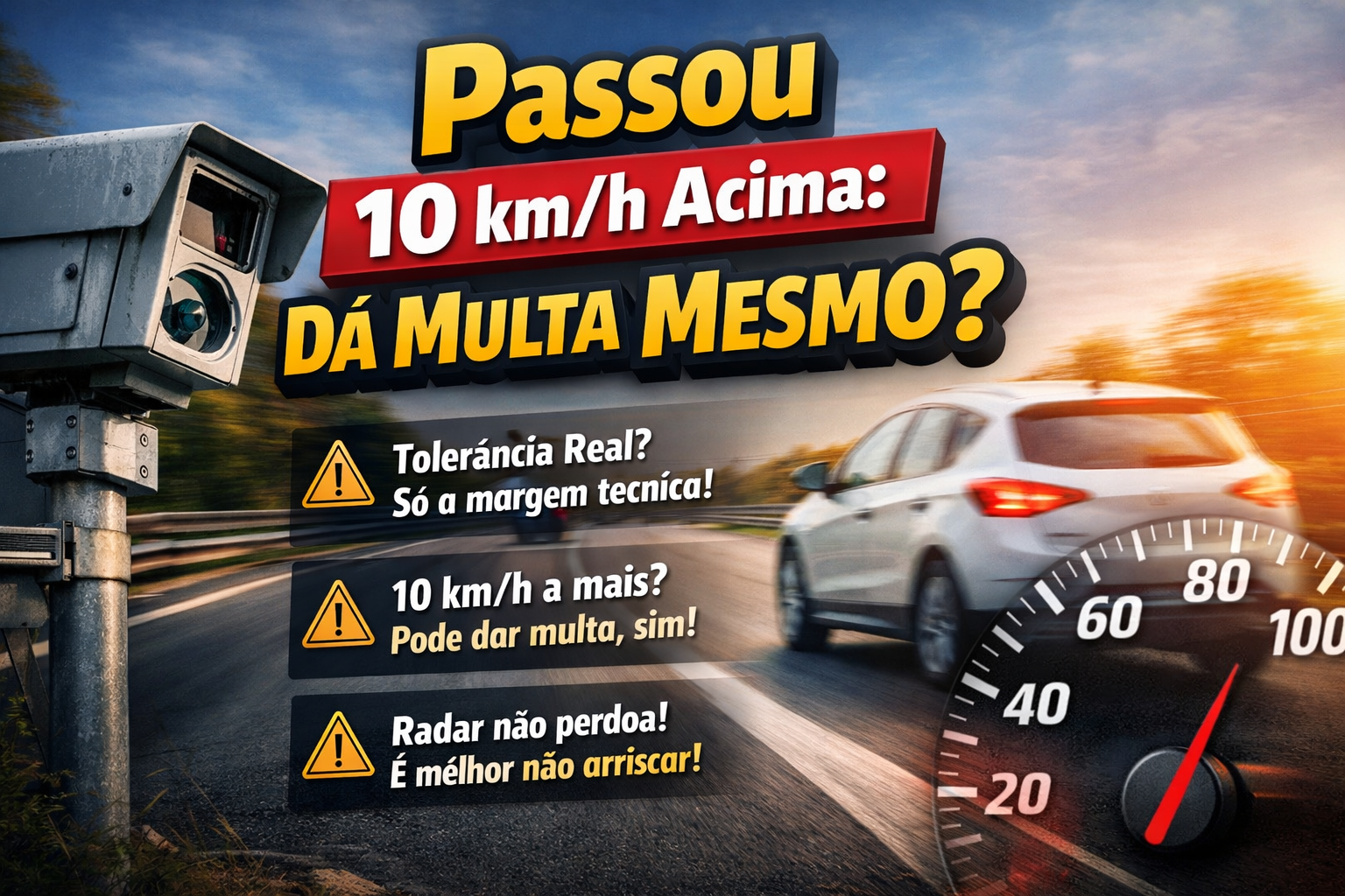 Passou 10 km/h Acima: Dá Multa Mesmo?