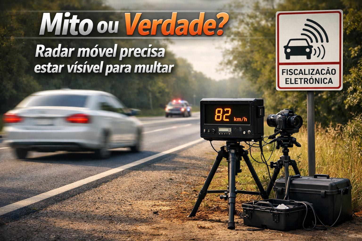 Mito ou Verdade? Radar móvel precisa estar visível para multar