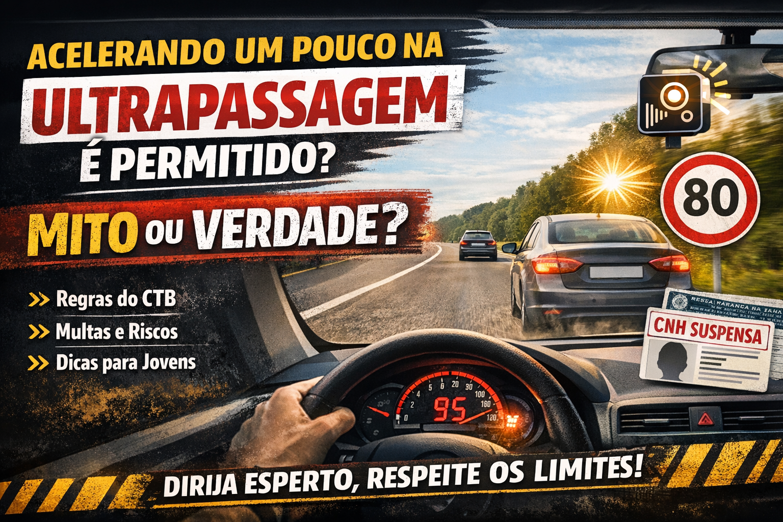 Acelerando um pouco na ultrapassagem é permitido? Mito ou Verdade?