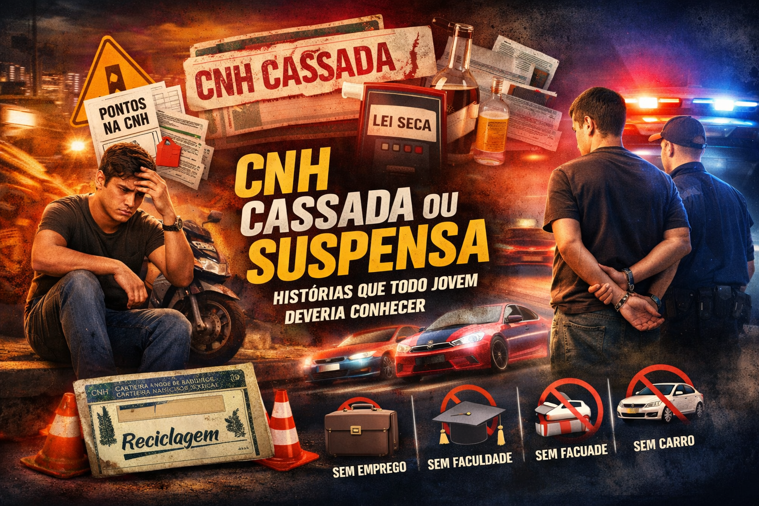 CNH cassada ou suspensa: histórias que todo jovem deveria conhecer