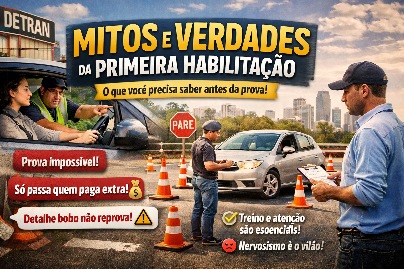 Mitos e verdades da primeira habilitação: o que ninguém te conta antes da prova