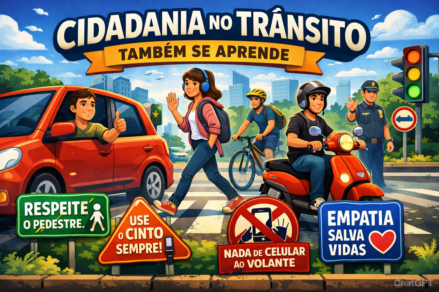 Cidadania no trânsito também se aprende